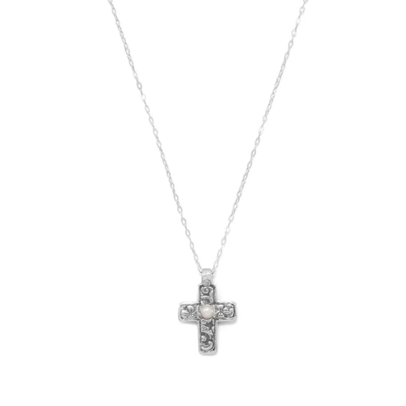 ♥️ REVERSIBLE CROSS STERLING SILVER NECKLACE - Picture 1 of 6